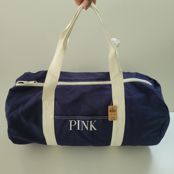 Pink Victoria's Secret NWT Canvas Duffle bag. - Picture 1 of 11